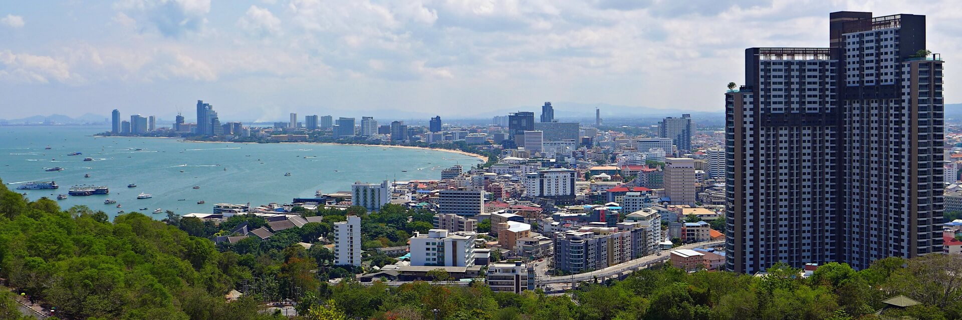 Thailand Pattaya Beach and City View